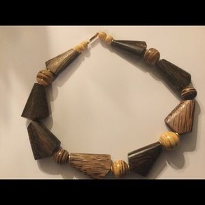 Woode Wooden necklaces vintage made in USA 70s